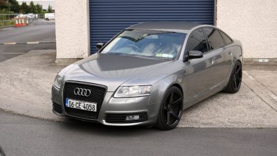 Audi A6 light grey metallic wrap